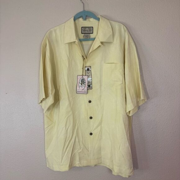Jamaica Jaxx Men's Light Yellow Casual Button Down Shirt XL - Picture 1 of 6